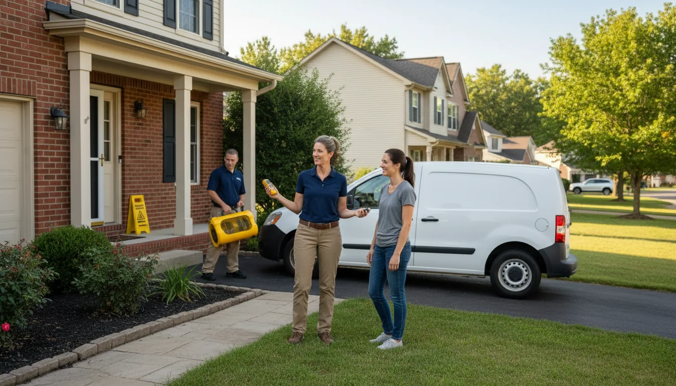 Residential water damage restoration in Big Rock, IL